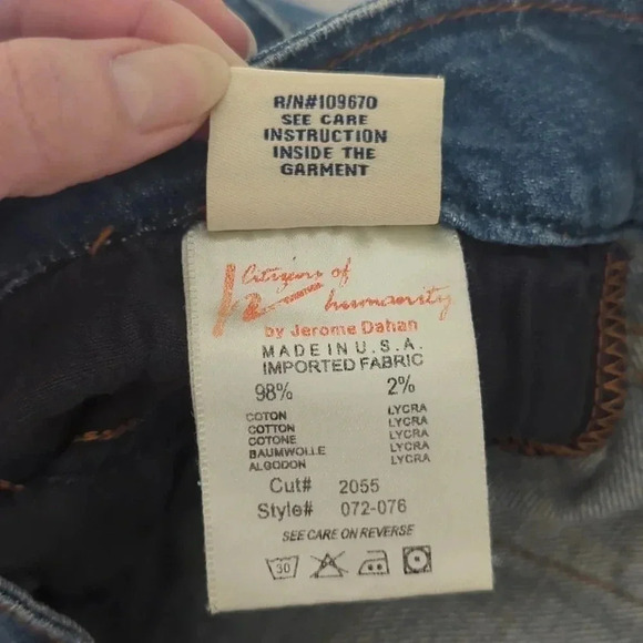 Citizens of Humanity Traveler Stretch #072 Double Fly Pant, Color Blue Size  29 - Picture 15 of 15